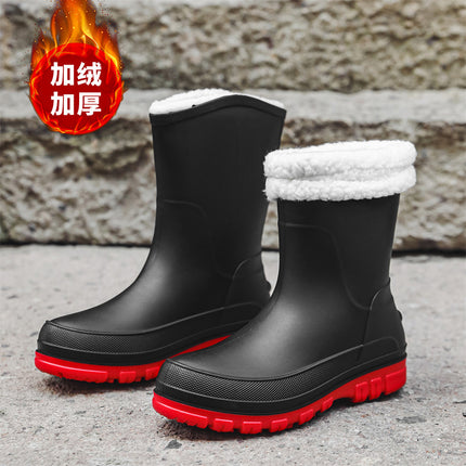 Cross-border rain boots men's new rain boots men's short rain boots non-slip kitchen fashion water shoes fishing rubber shoes