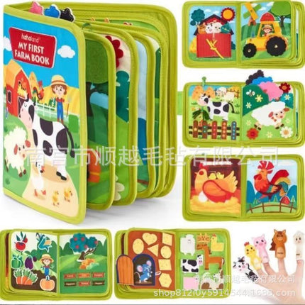 Cross-border Felt Learning Board Busy Board New Hot Selling Children Early Education Intelligence Development Felt Busy Board
