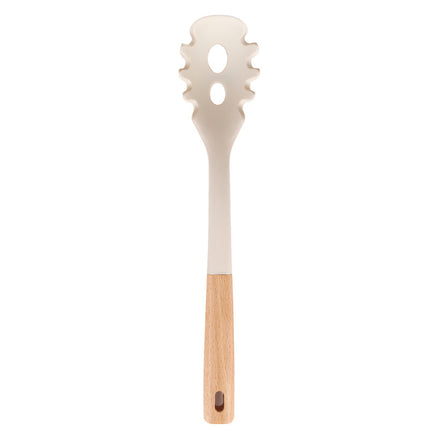 Wooden Handle Silicone Kitchen Utensil Set, Non-Stick Pan, Silicone Spatula, Soup Spoon, High Temperature Resistant Silicone Cooking Spatula, Daily Kitchen Utensils