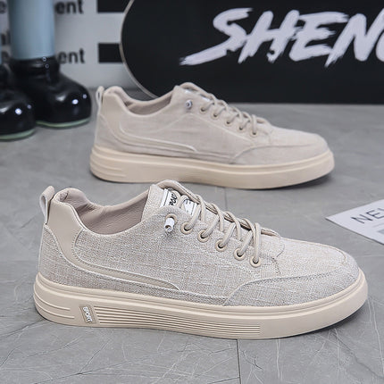 Canvas Shoes Men's Summer Soft-Soled Work Casual Sneakers Men's Breathable Slip-On Cloth Shoes