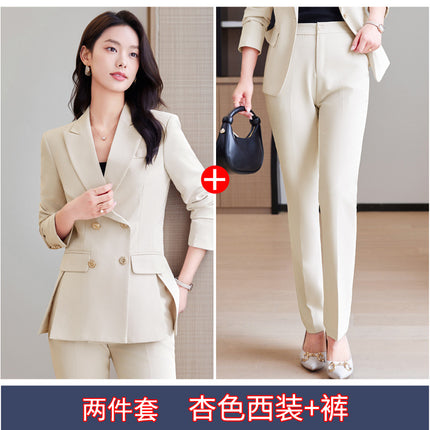 Professional Suit suit Women's Small Spring and Autumn New Long Sleeve Fashion Casual Goddess Fan OL Commuter Suit Pants