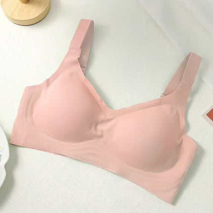 Explosive Underwear Traceless Jelly Soft Support No Steel Ring Cloud Sense Extender Bra Gathering Side Fit Fixed Cup plus size
