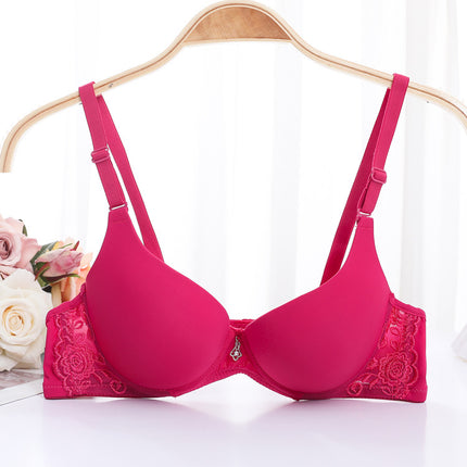Shantou underwear factory spot adjustable smooth seamless bra women's small chest upper support gathered Japanese girl bra