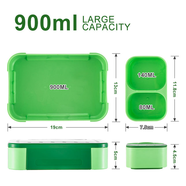 Qijia European Cross-Border Children's Mini Lunch Box Microwaveable Student Compartment Sealed Lunch Box Snack Box