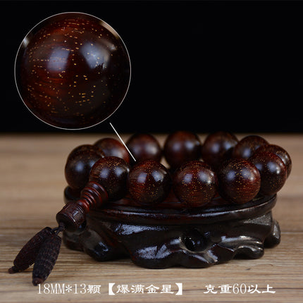 Venus Old Material Zambia Lobular Red Sandalwood Handheld Chain High Oil Mimi Buddha Bead String New Chinese Style Ornament for Men and Women