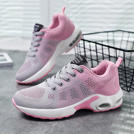 Women's Shoes, New Summer Style Mesh Air-Cushion Shoes, Lightweight Foreign Trade Cross-Border Running Shoes for Women, Soft-Soled Breathable Sports Shoes for Women