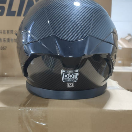 Jiarui National Trend Motorcycle Full-Face Helmet Half-Face Helmet for All Seasons Cool Riding Unisex Dot Certified