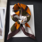 Color block plaid [100% mulberry silk]