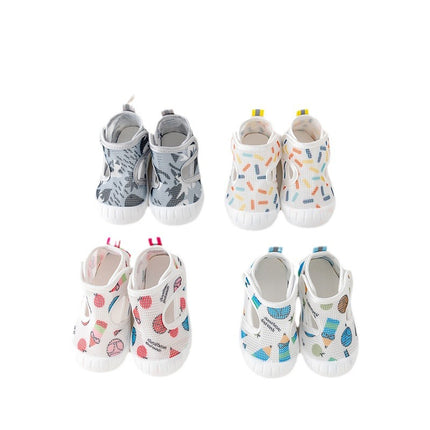 New Toddler Shoes Summer Single Mesh Breathable Boys and Girls Soft Sole Non-slip Baby Sandals Baby Shoes