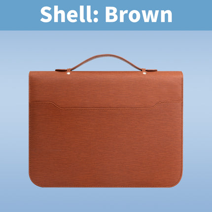 Spot Multifunctional A4 Folder Pu Leather Loose-Leaf Zipper Bag Office Business Satchel Manager Folder Custom Wholesale
