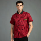 Short-sleeved maroon (with breathable mesh on the back) / M