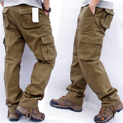 Strong Wear-Resistant Casual Caution Pants Straight Pants Work Pants Labor Protection Uniform Loose Plus Size Cotton Work Wear