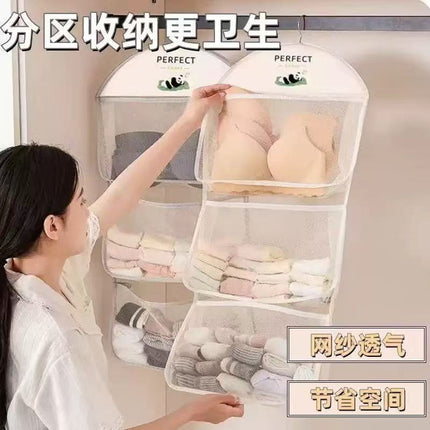 Socks Storage Artifact Net Bag Hanging Bag Dormitory Hanging Wardrobe Underwear Underwear Underwear Door Rear Storage Finishing Storage Bag