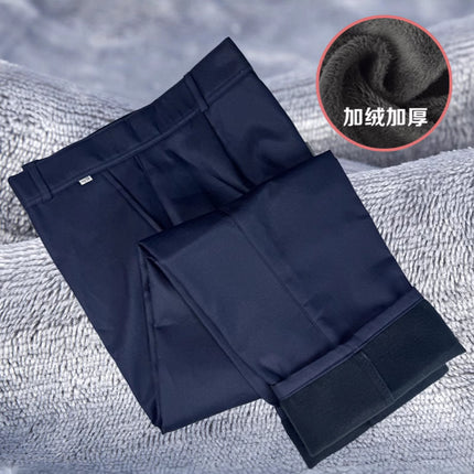 Men's Winter Thick Fleece-Lined Work Pants, Durable, Cold-Proof, Warm Workwear Pants for Men in Winter