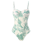 Green single swimsuit / S