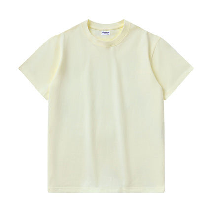 Cross-Border Supply Manufacturer Direct Sales T-Shirt Customized Round Neck Comfortable Loose Short-Sleeved T-Shirt Light Board Blank Board Summer Girls