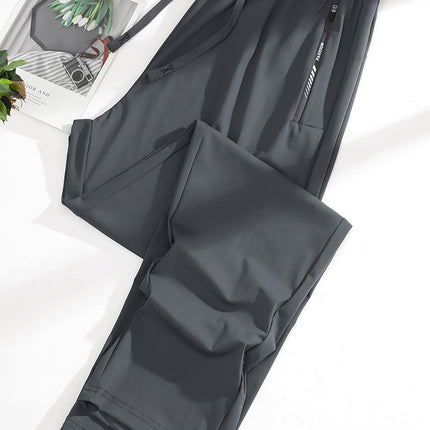 2025 New Summer Sun Protection Clothing for Women, Ice Silk Quick-Drying Pants for Couples, Thin, Same Style for Men and Women, Drapedy High-Elastic Casual Pants