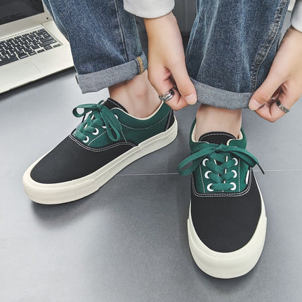 Spring and Autumn New Color-matching Casual Canvas Shoes Women's Korean Style ulzzang Couple's Skate Shoes Student Trendy Board Shoes