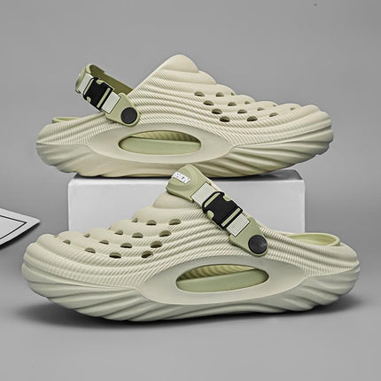 Men's Outdoor Driving and Beach Clogs, Summer Office Large Size 45 Closed-Toe Sandals