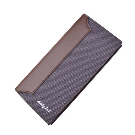 New Wallet Men's Long Wallet Vertical Fashionable Stitching Color Contrast Soft Wallet Multi-card Banknote Clip suit Bag