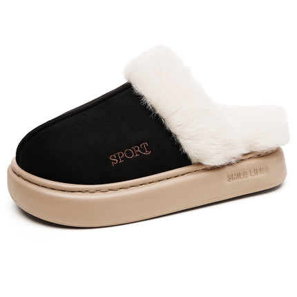 Women's Shoes New Style Plush Thickened Women's Cotton Shoes Fashion Versatile Ankle Boots Cross-Border Large Size Slip-On Women's Cotton Boots