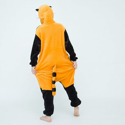 Mixed batch autumn and winter flannel adult cartoon conjoined animal pajamas tigers home clothes toilet thickened wholesale