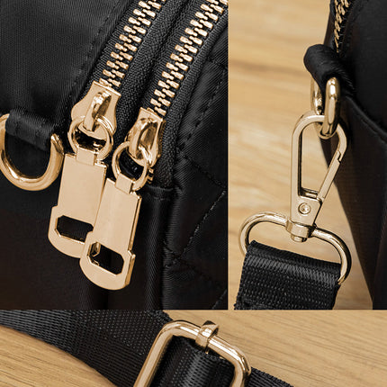 Bag Women's 2024 New Lingge Women's Shoulder Bag Factory Direct Supply Simple Fashion Crossbody Nylon Cloth Bag