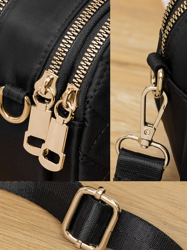 Bag Women's 2024 New Lingge Women's Shoulder Bag Factory Direct Supply Simple Fashion Crossbody Nylon Cloth Bag