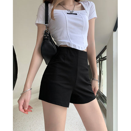 Black Shorts for Women Summer 2025 New Style Casual Pants Hot Girl Fashion Korean Version Slimming Hot Pants