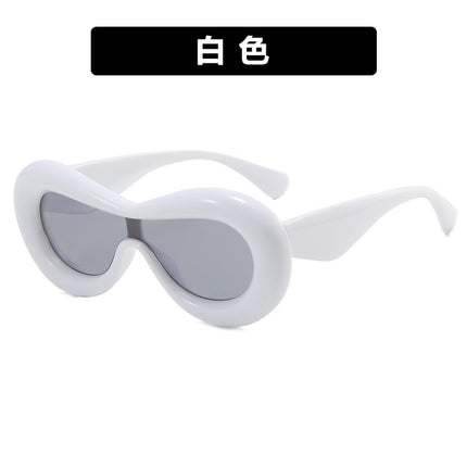 Y2K Hot Girl Sunglasses One-Piece Concave Shape Funny Sunglasses Inflatable Bread Expansion Sunglasses Candy Color Ins