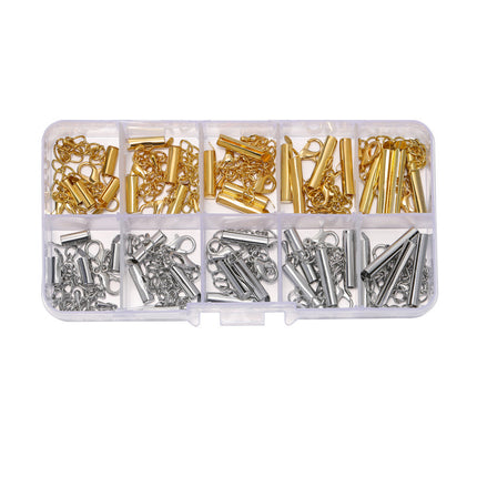 1 Set of 10-Grids Box Ear Hooks Single Ring 9-Pin Earplug Set Handmade DIY Jewelry Earrings Accessories Materials