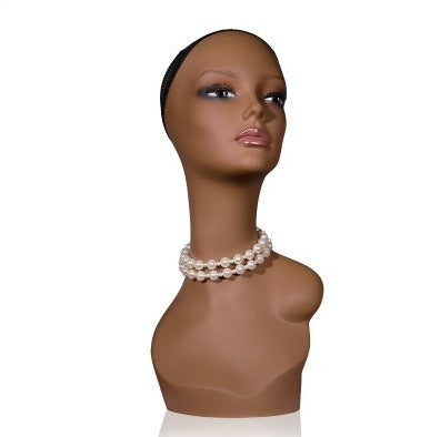 European and American wig model head shoulder model wig hat scarf jewelry window display props mannequin