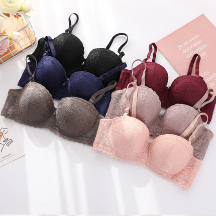 Shantou Spot bra Lace 1/2 Cup Adjustable Upper Bracer Gathered Shoulder Strap Detachable Strapless Underwear for Women bra