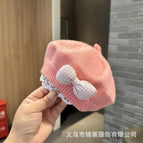 Bow beret-watermelon red / 3-48 months