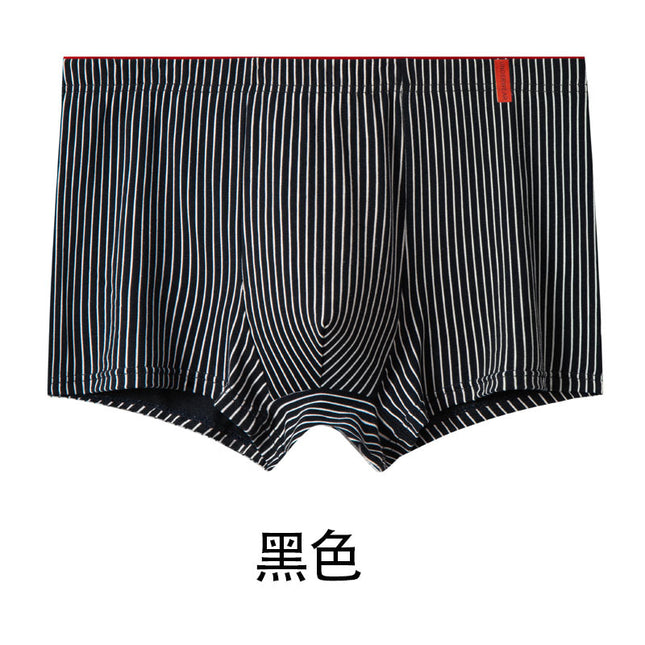Striped men's underwear cotton Xinjiang cotton skin-friendly breathable plus size wholesale men's underwear Vitality mid-waist striped
