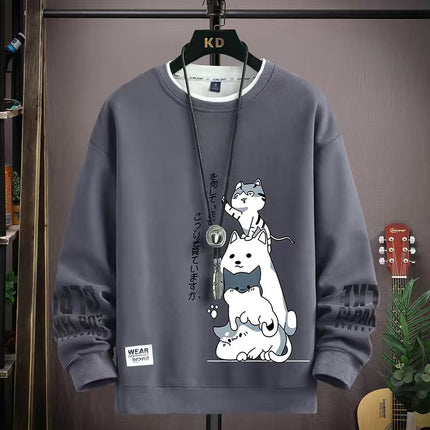 Junior High School Student Sweatshirt Men's T-Shirt Inner Wear Youth Spring & Fall New Style High School Student Spring Bottoming Shirt Big Children's Men's Clothing