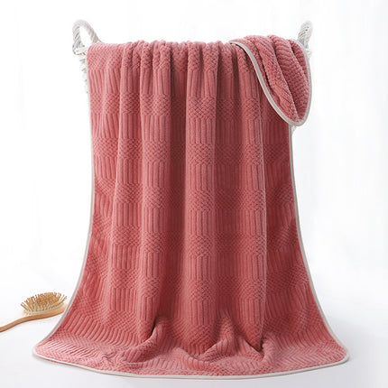 Thickened Auspicious Coral Velvet Large Bath Towel Household Adult Bath Wrap Absorbent Quick-Drying Beach Towel Manufacturer Wholesale