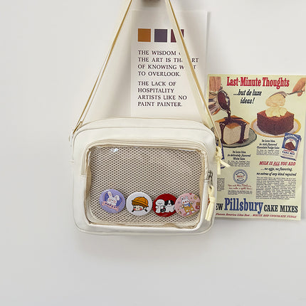 Japanese Girl Ins Transparent Pain Bag Snack Shoulder Crossbody Bag Women's All-match Casual Mobile Phone Small Bag