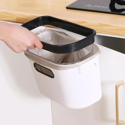 Kitchen Wall Hanging Trash Can small size Household Cabinet Door Hanging Trash Can Toilet Plastic Waste Paper Basket Wholesale