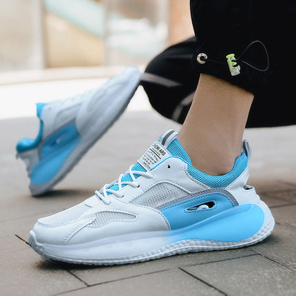 2024 New Summer Popular Men's Mesh Breathable Youth Thick-Soled Casual Sports Shoes Trendy Running Shoes for Men
