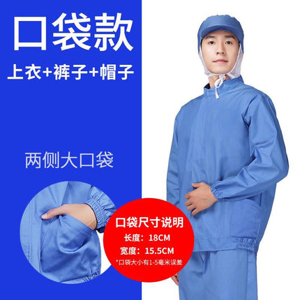 Tooling Food Factory Work Clothes Set Processing Workshop Hygienic White Labor Protection Production Factory Worker Canteen