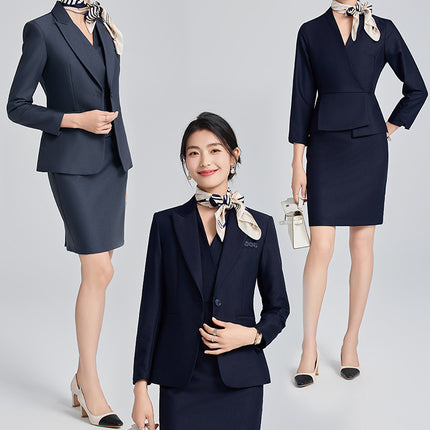 Grey Suit Jacket Female 2024 Autumn New Goddess Fan Business Commuter Dress Hotel Manager Professional suit