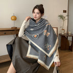 Care bear gray / 180x65cm imitation cashmere