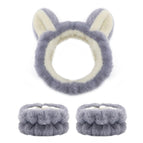 Cat ear gray blue 1 headband/2 wrist straps