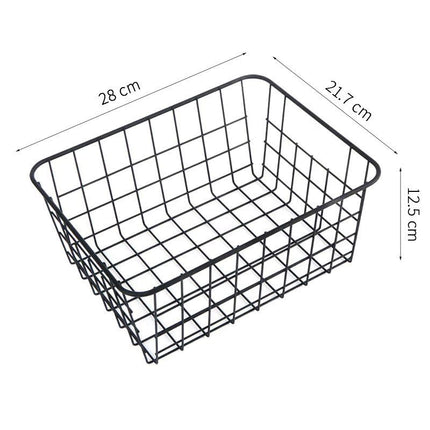 Iron Storage Basket Large Capacity Stainless Steel Basket Anti-rust Metal Fruit and Vegetable Dirty Clothes Storage Basket Iron Storage Basket