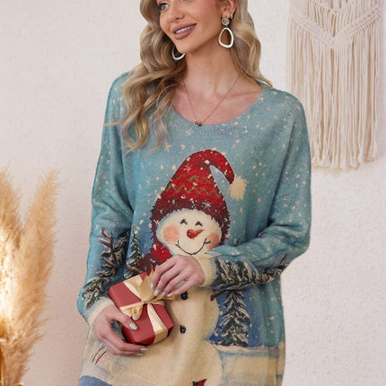Yzt-Ddmtt Solid Color Mink Fur Printed Sweater, Cross-Border Amazon Best-Selling Model, Exclusively for Cross-Border Sales, Popular Women's Loose Fit