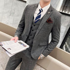 Medium Gray [suit + suit pants + vest + shirt] send tie / M [recommended 90kg-105kg]]