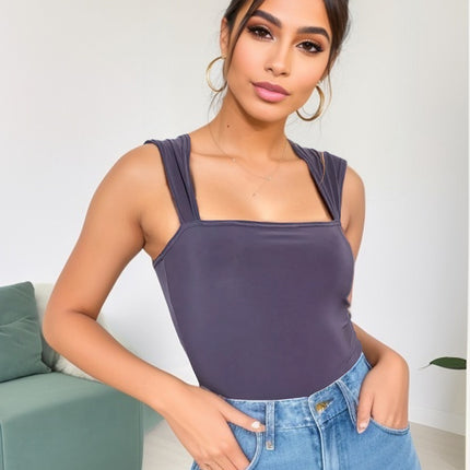 European and American Style 2025 Spring Cross-Border New Women's Clothing Sexy Slim Bottoming Elastic Vest Sleeveless One-Piece Top