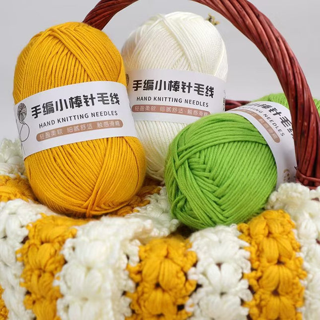 10 Strands of Hand-Knitted Small Stick Needles, Medium-Thick Woolen Knitting Wool, Hand-Knitted Men's and Women's Hats and Scarf Threads Wholesale