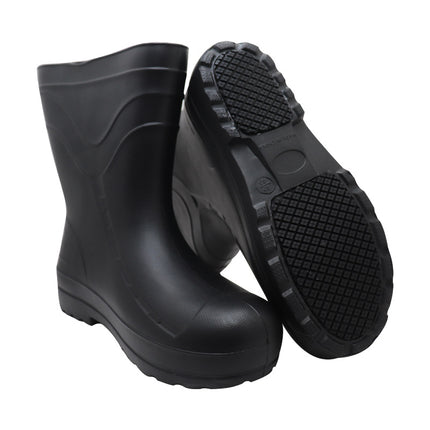 EVA Foam Disassembled Cotton Rain Boots Waterproof Oil Resistant Food Rain Boots White Medium Tube Hygienic Kitchen Cleaning Chef Shoes